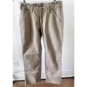 NWT Carhartt Women Size 2 X 32 Canvas Relaxed Fit Carpenter‎ Jeans Vintage